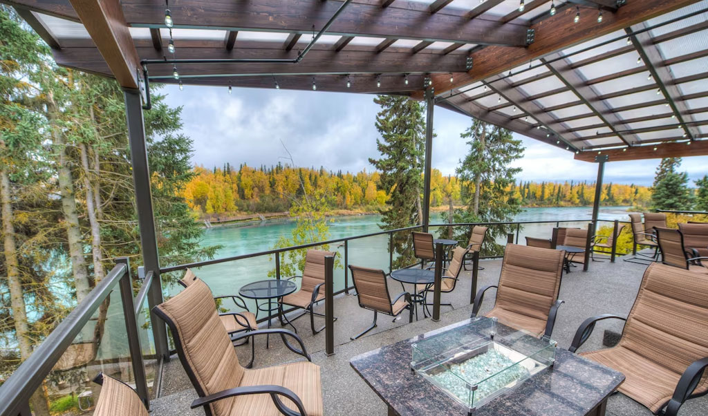 Deck overlooking the river